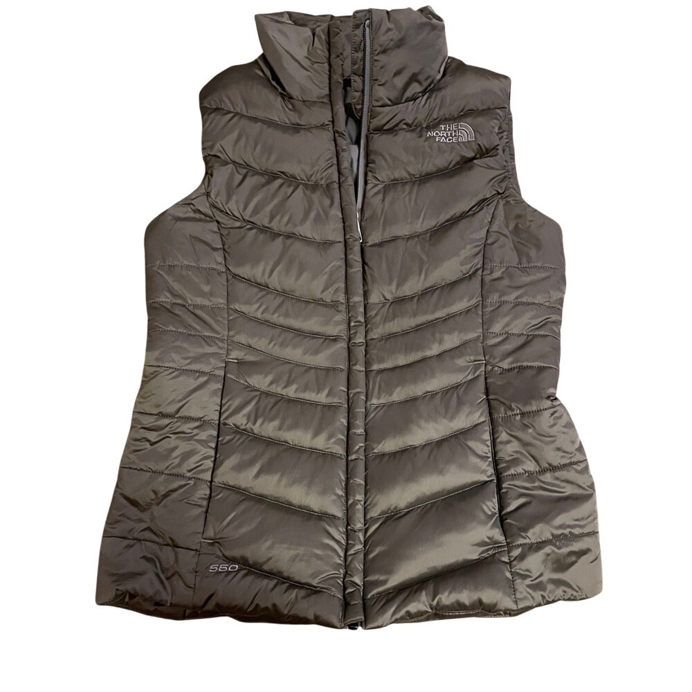 The North Face Womens Aconcagua 550‎ Down Puffer Vest Gray XS NF0A2TDU